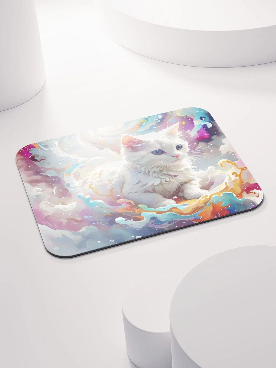 Vibrant Colors and Feline Fantasy Mouse Pad product image (5)