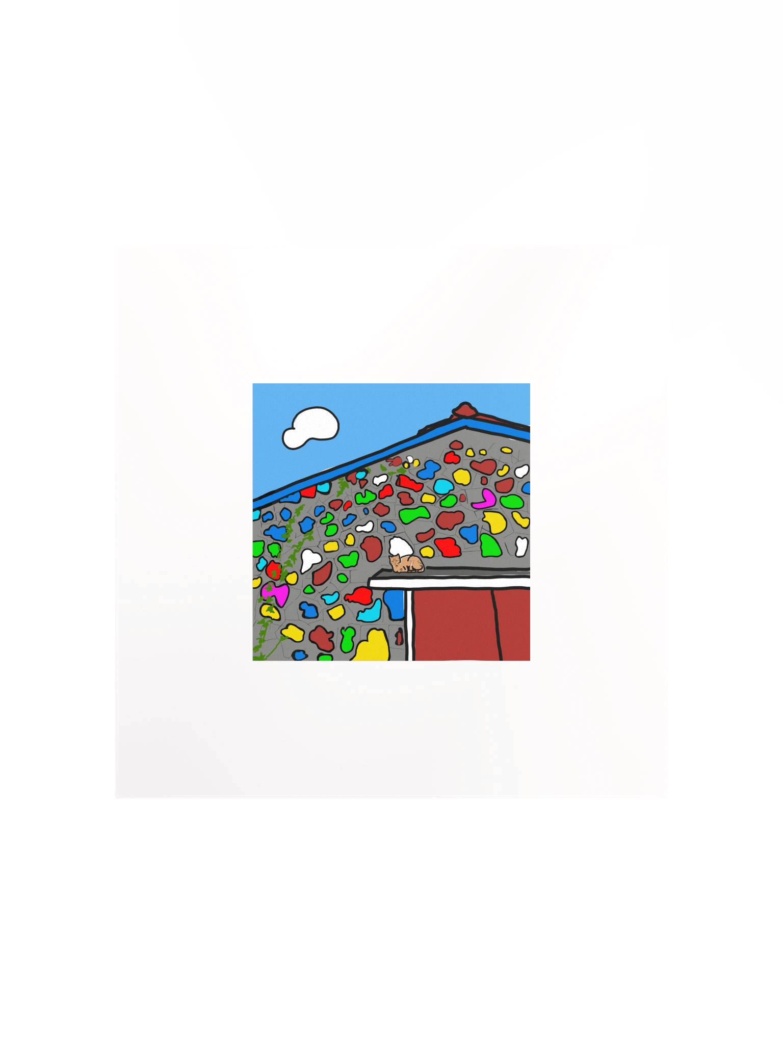 Jeju Island Art Poster - A cat #2 product image (1)