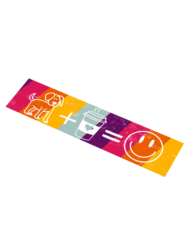 Dogs + Coffee = Happiness Kiss Cut Sticker product image (1)