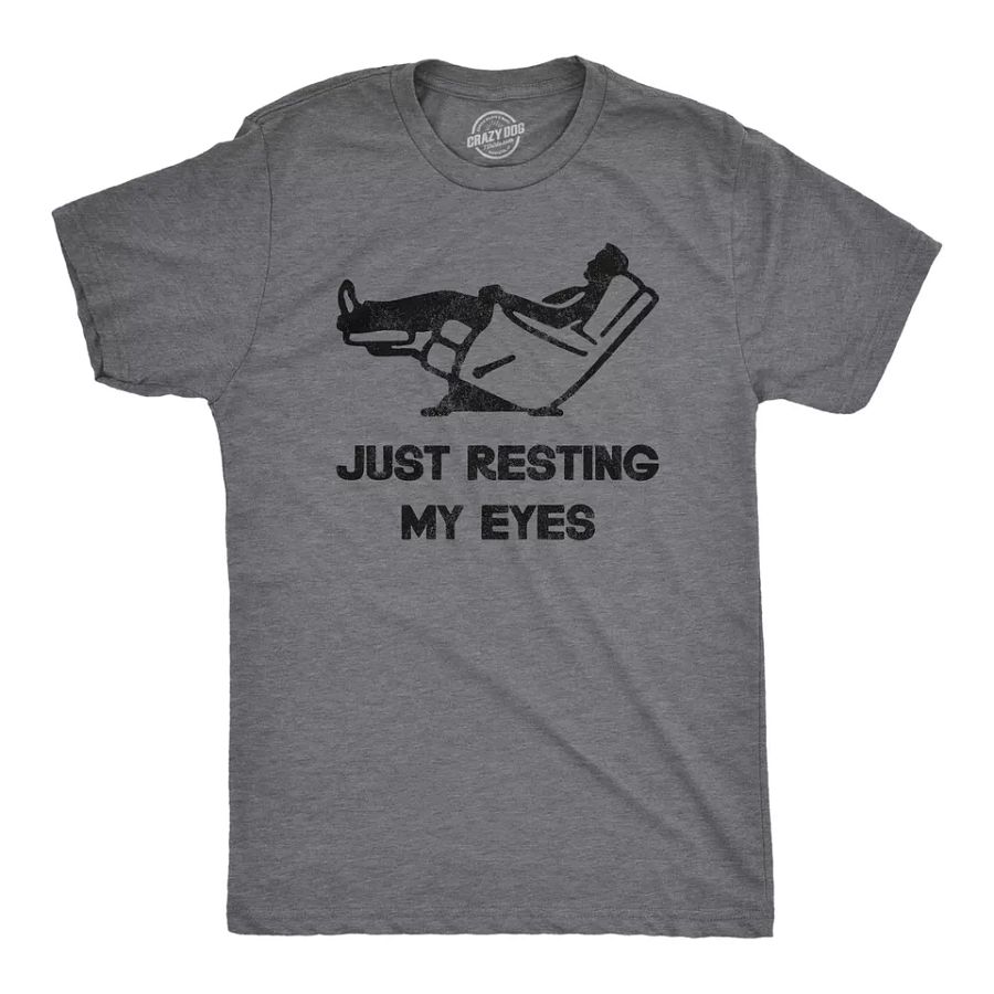 Mens Just Resting My Eyes T Shirt Funny Sarcastic Top Cool Gift for Dad Joke product image (1)