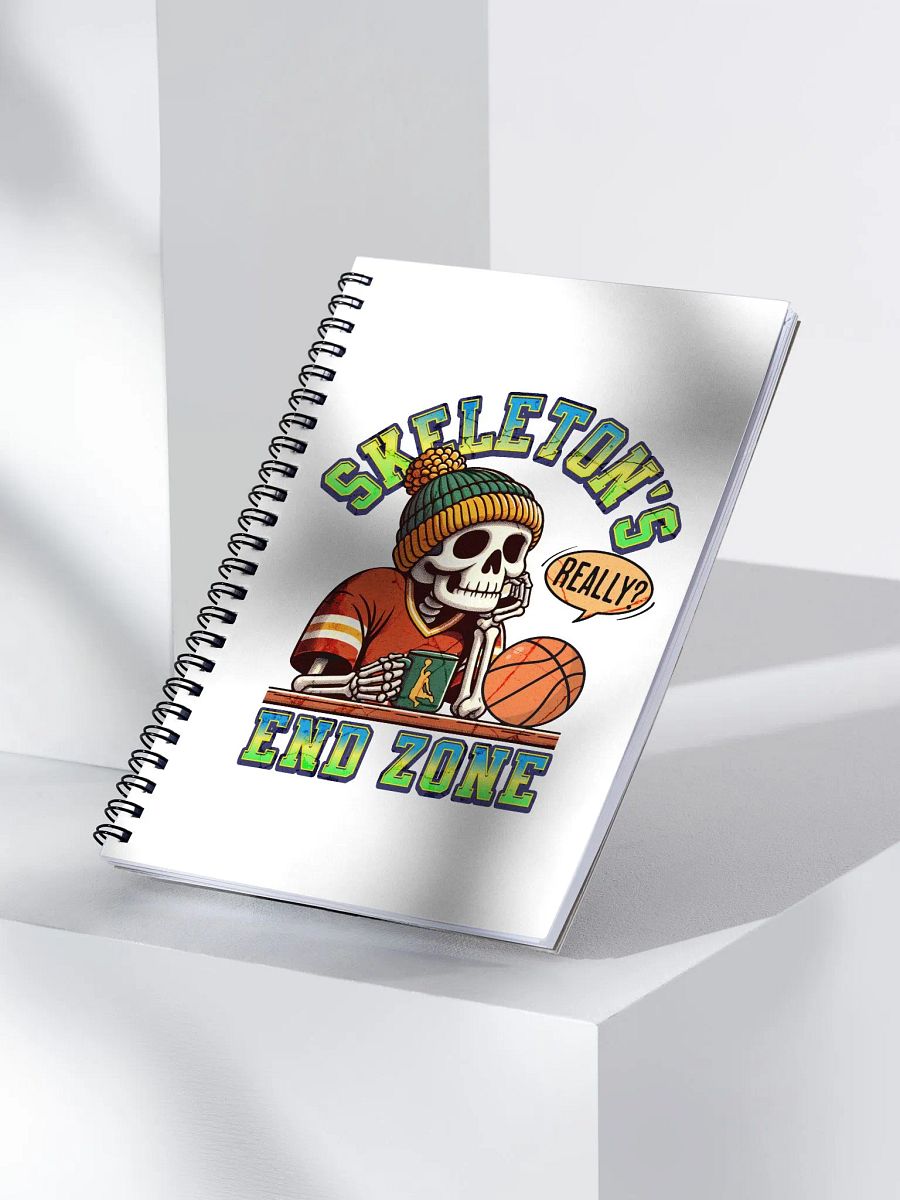 Skeletons End Zone Basketball Customizable Spiral Notebook product image (3)