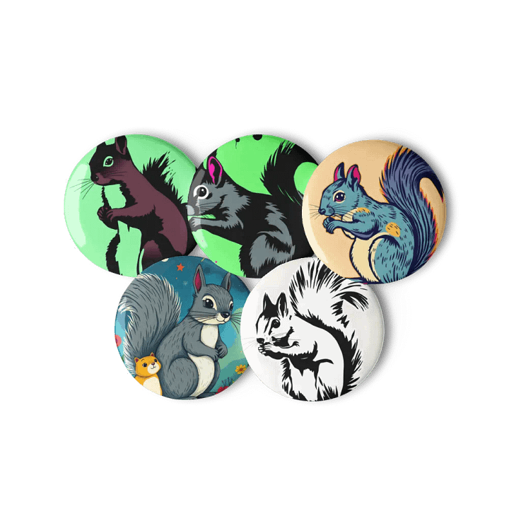 Whimsical Squirrel Button Set product image (3)