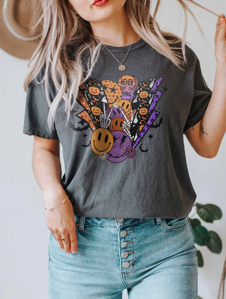 Fall and Halloween Elements Collage(3) T-Shirt | Maximalist Fall and Halloween T-Shirt Design product image (20)
