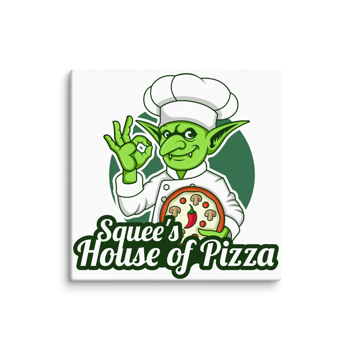 Squee’s House of Pizza Wall Art Canvas (White) product image (1)
