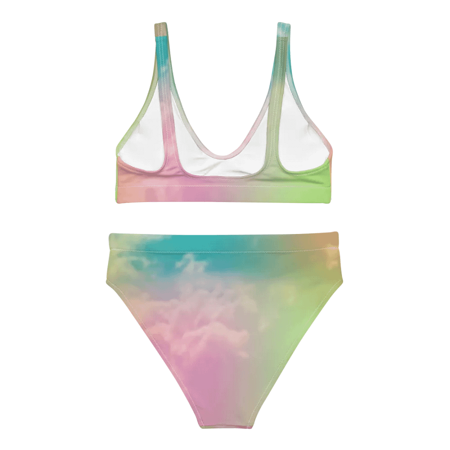 Blur cloud rainbow Design High Waisted Bikini - V11 product image (1)