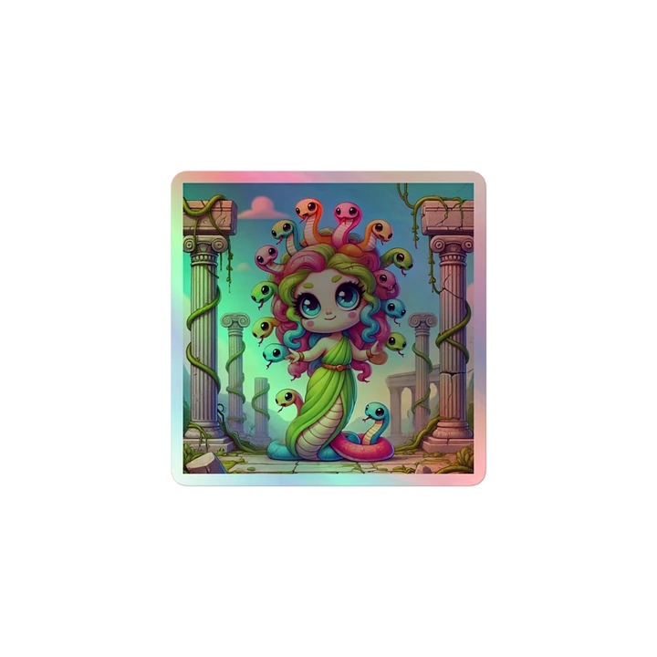 Rainbow Chibi Medusa Sticker – Mythical Magic product image (1)