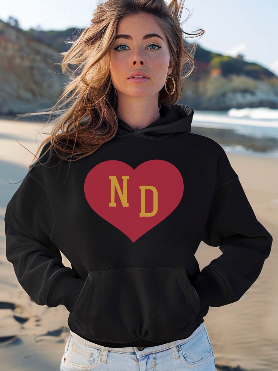 ND Heart Red Unisex Hoodie product image (1)