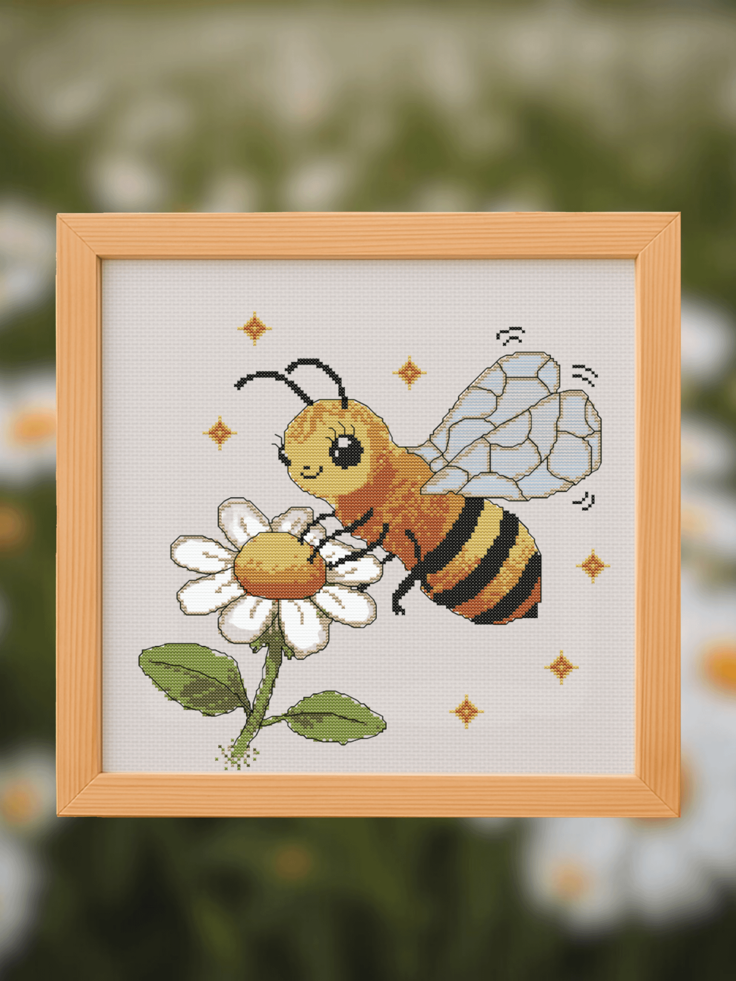 Bee my Daisy Cross Stitch Pattern product image (1)