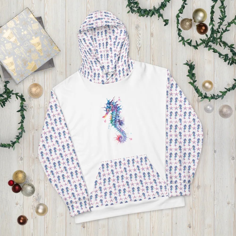 Vibrant Watercolour Seahorse Dreams Hoodie product image (12)