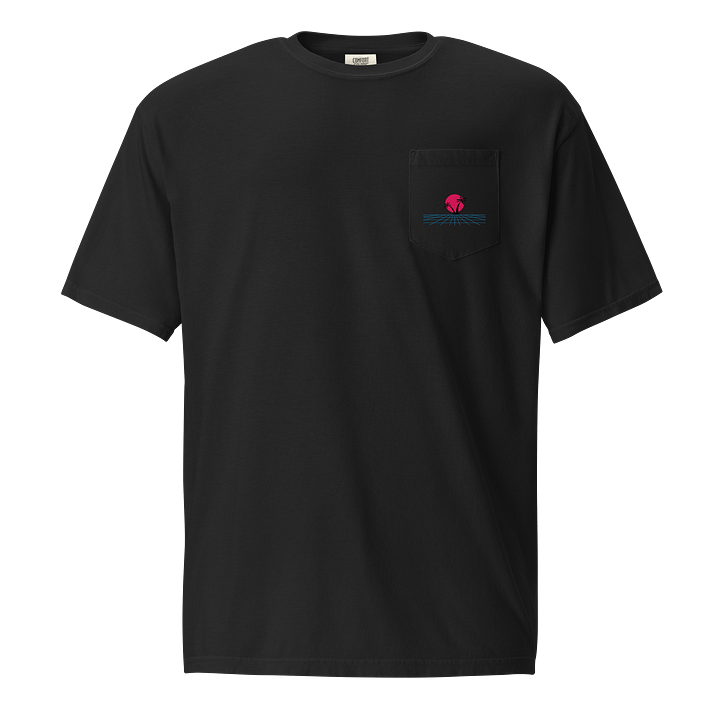 Digital Sunset Palm Trees Pocket Tee product image (1)
