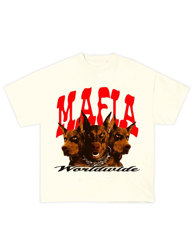 MAFIA DOGS TEE-NATURAL product image (1)