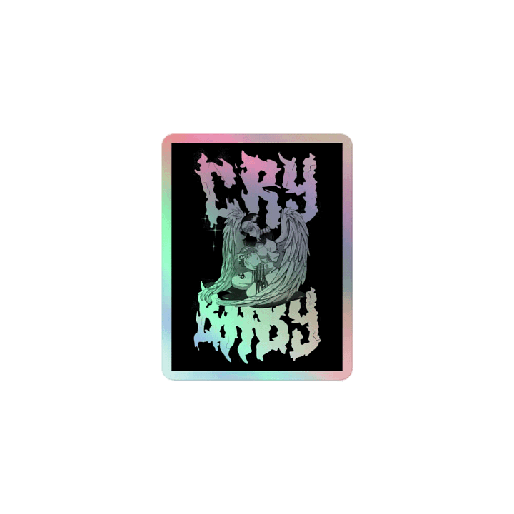 Winged Cry Baby Holo Sticker product image (1)