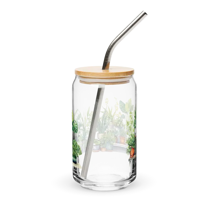 Botanical Bliss Glass Can Sipper product image (2)