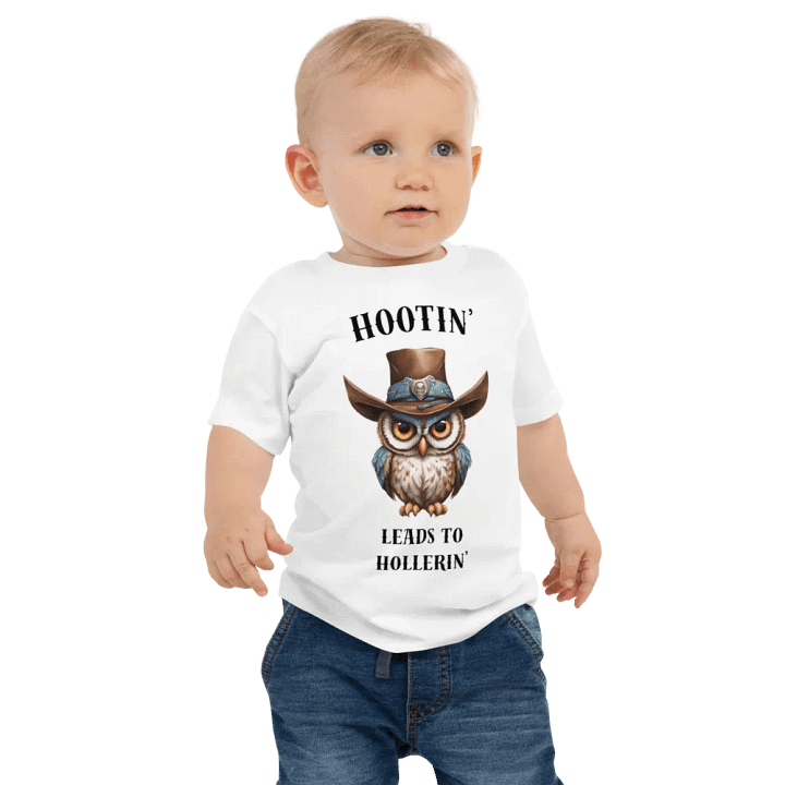 Hootin' Leads to Hollerin' Whimsical Owl Cowboy Hat Tee product image (1)