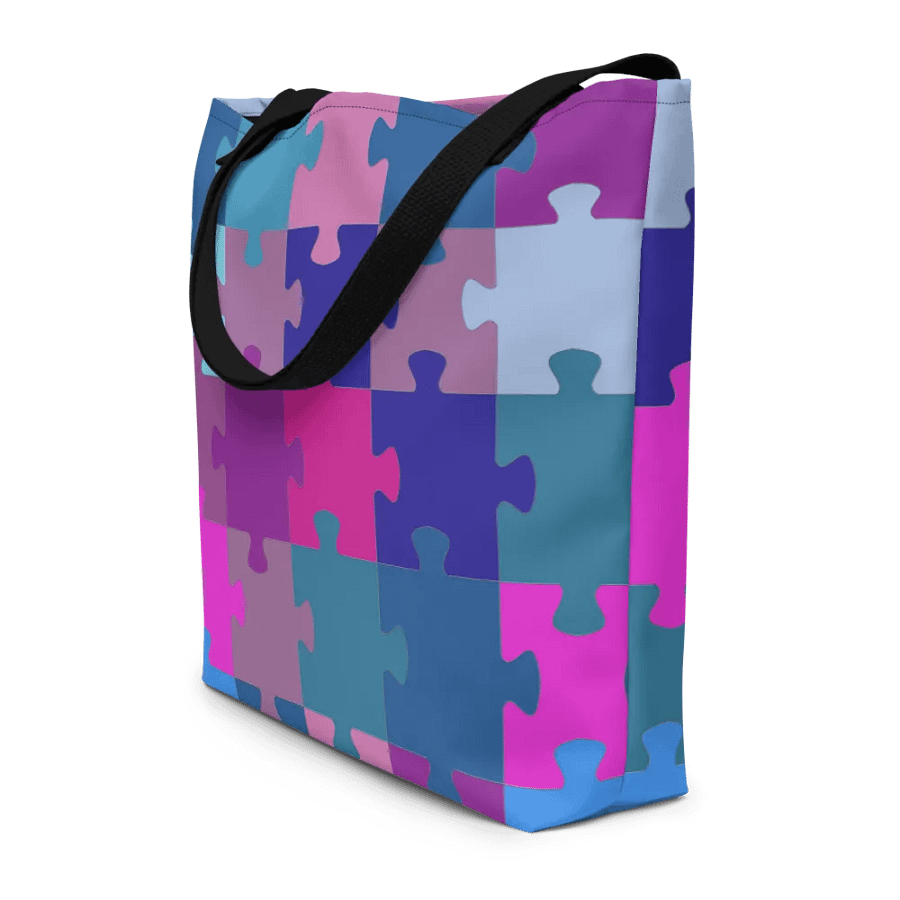 Vibrant Puzzle Pieces All-Over Tote Bag product image (8)
