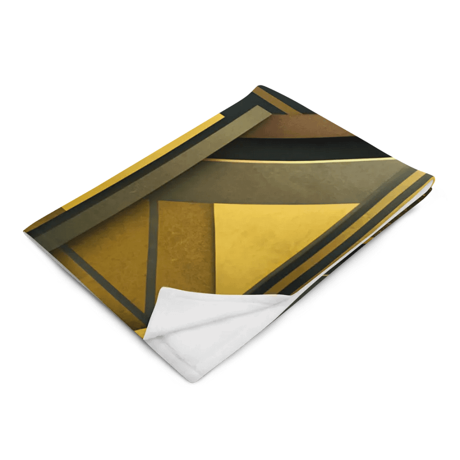 Elegant Geometric Gold Throw Blanket product image (3)