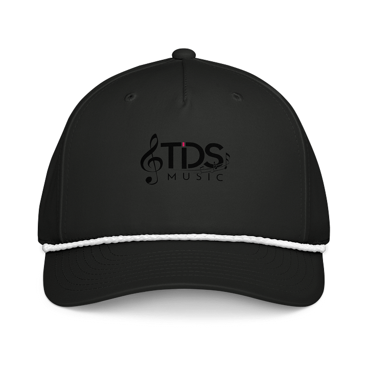 TDS Music Five-Panel Classic Rope Cap - Exclusive Music-Themed Design in Black and White product image (1)