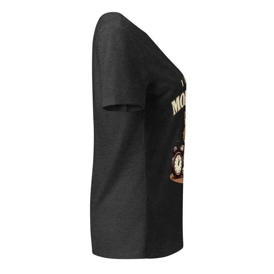 Sleepy Cat Morning Protest Women's V-Neck Tee product image (14)