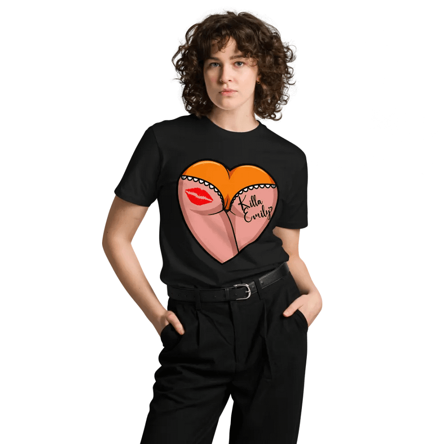 ORANGE HEART BUTT UNISEX TEE product image (8)