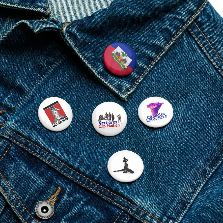 Haiti Emblems Pin Buttons Set product image (11)