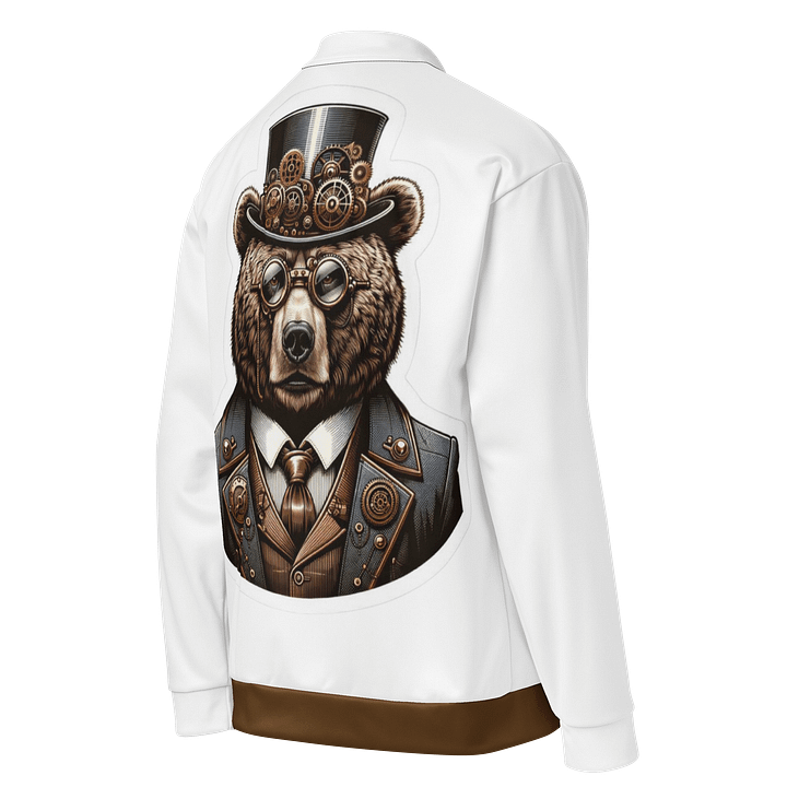 Steampunk Bear Gentleman Print Bomber Jacket product image (2)