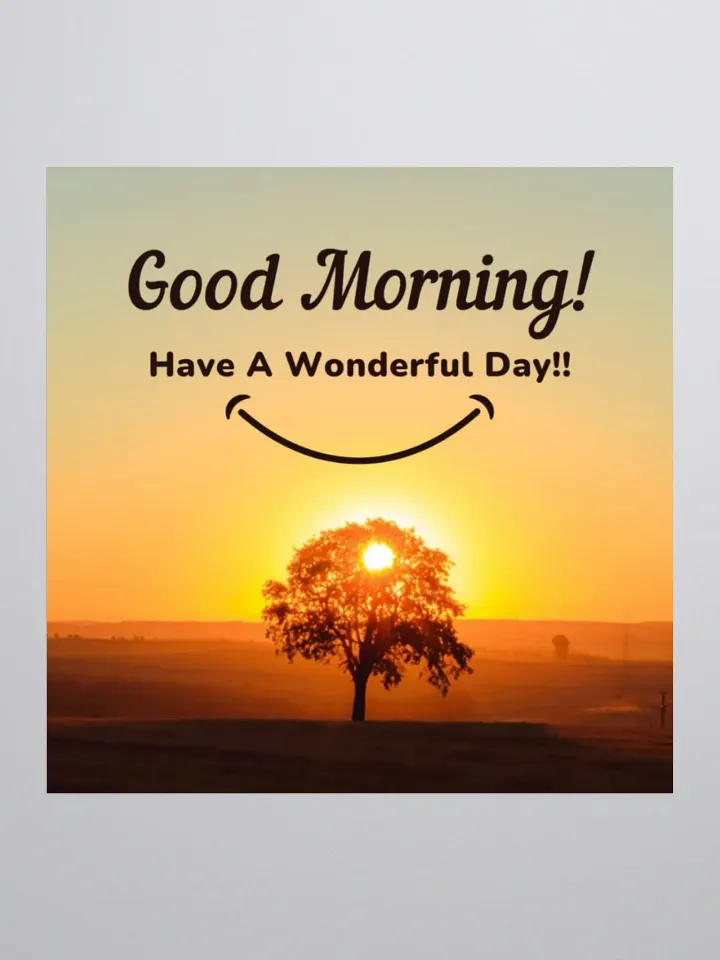 Smiling Sunrise Kiss Cut Stickers product image (1)