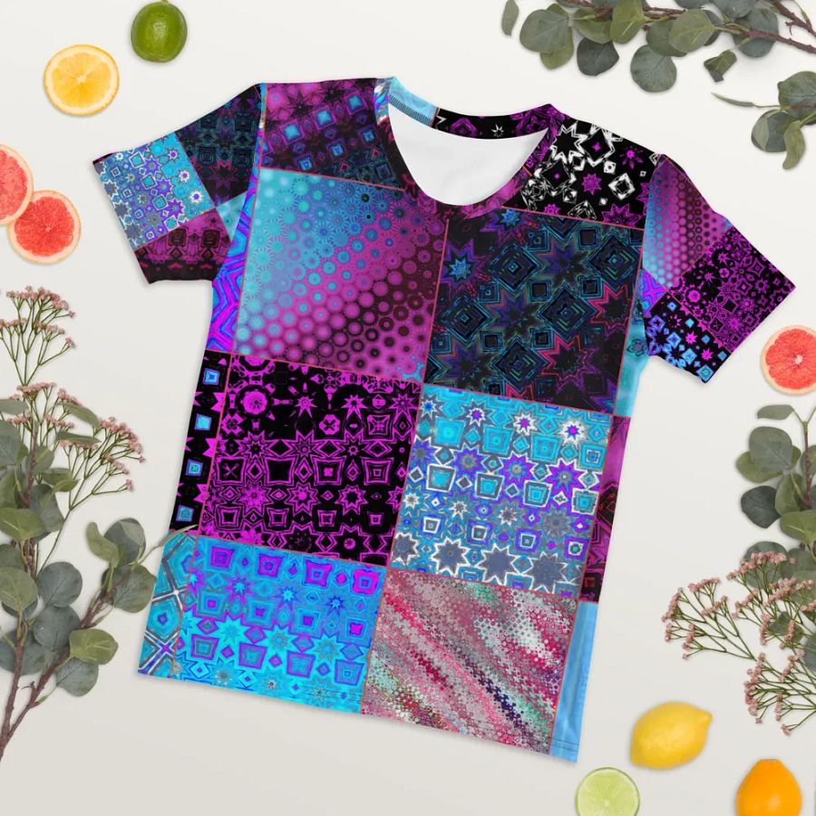 Patchwork Celebration Women's Crew Neck T-Shirt product image (4)