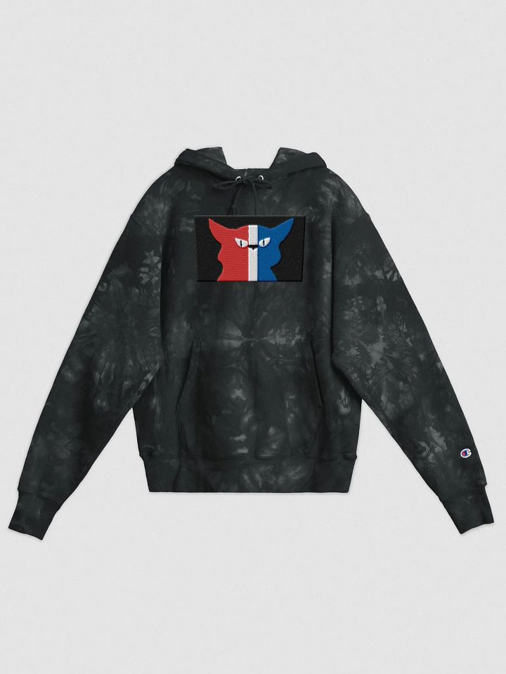 TriColor DeMeowcracy Cat Face Tie Dye Hoodie product image (1)