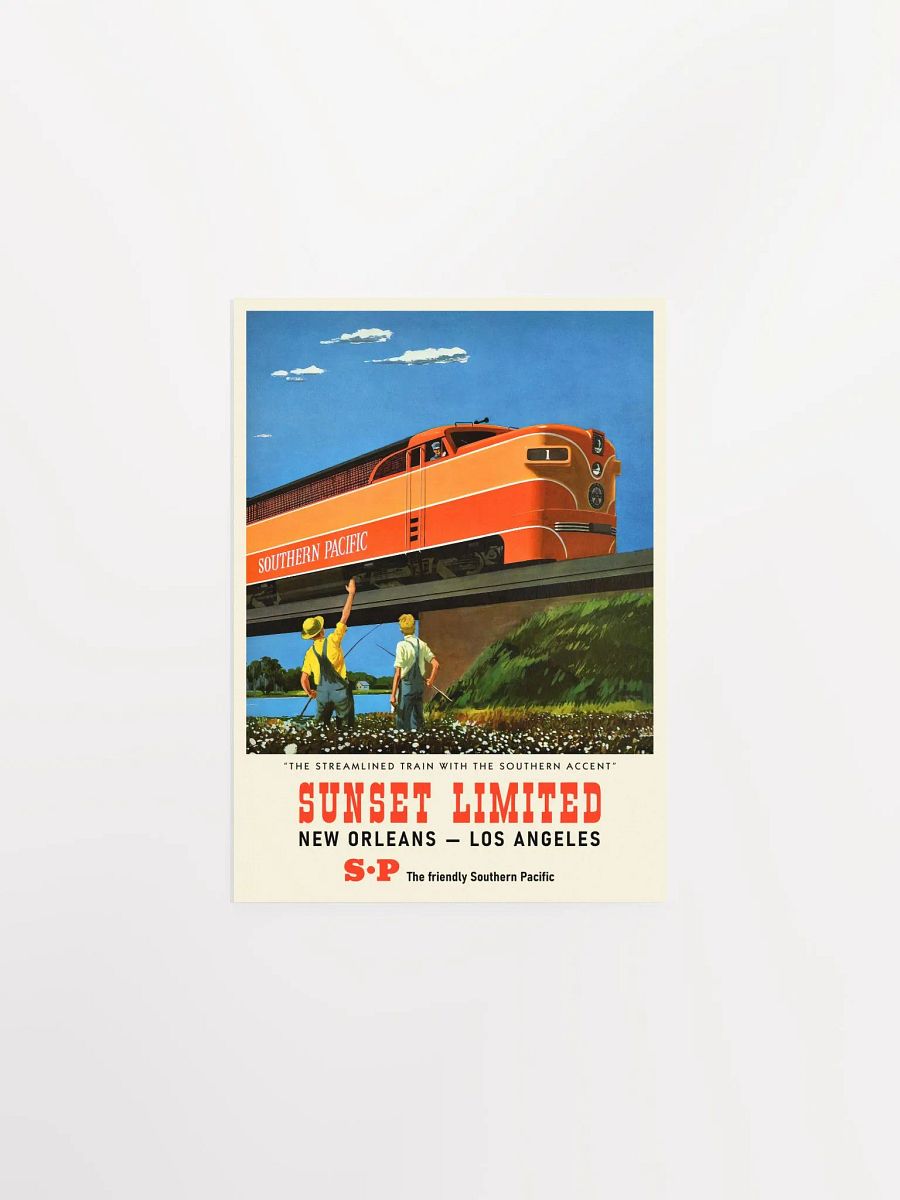 Sunset Limited Train, USA, 1960s — retro train poster, vintage train art, train print, retro travel wall art product image (6)