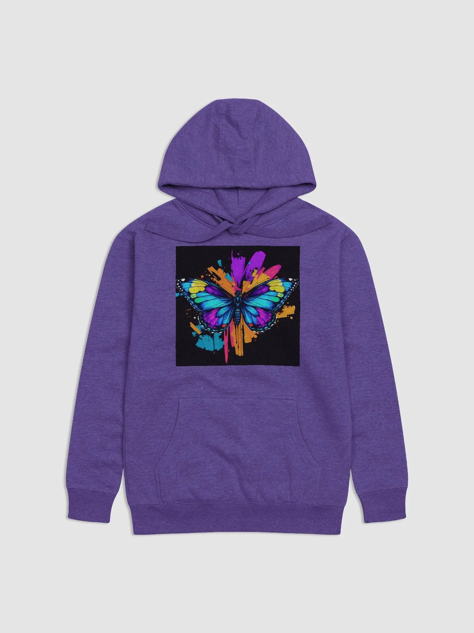 Vibrant Butterfly Splatter Hoodie- image on both sides product image (1)