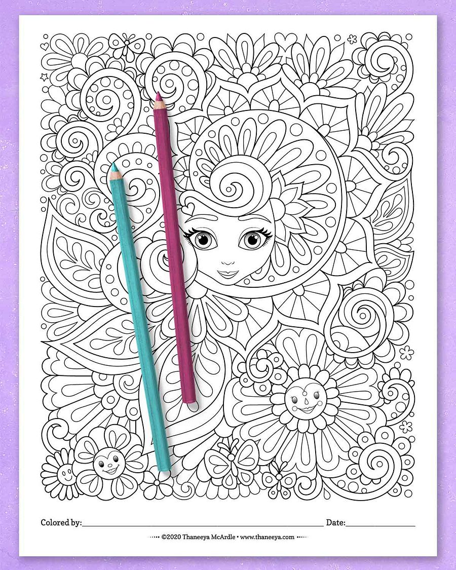 Enchanted Faces Coloring Pages product image (4)