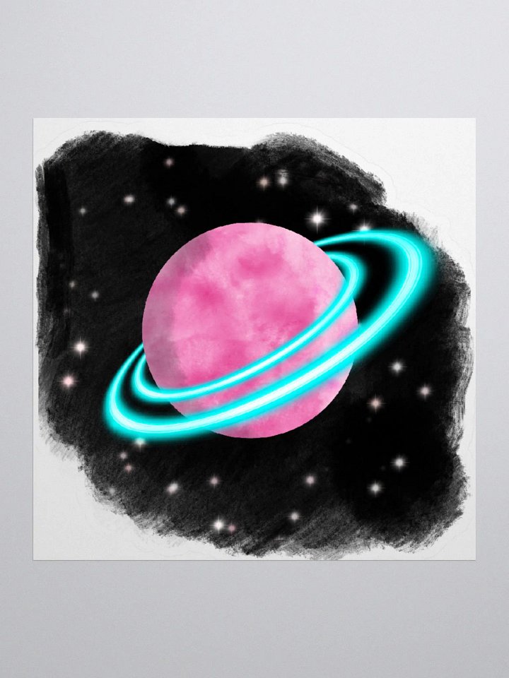 Pink Galactic Planet Sticker product image (1)