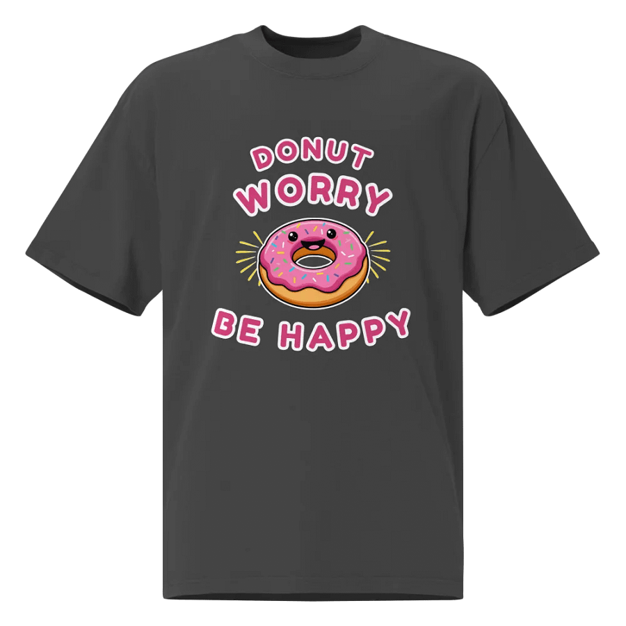 Donut Worry Be Happy Oversized Tee product image (1)