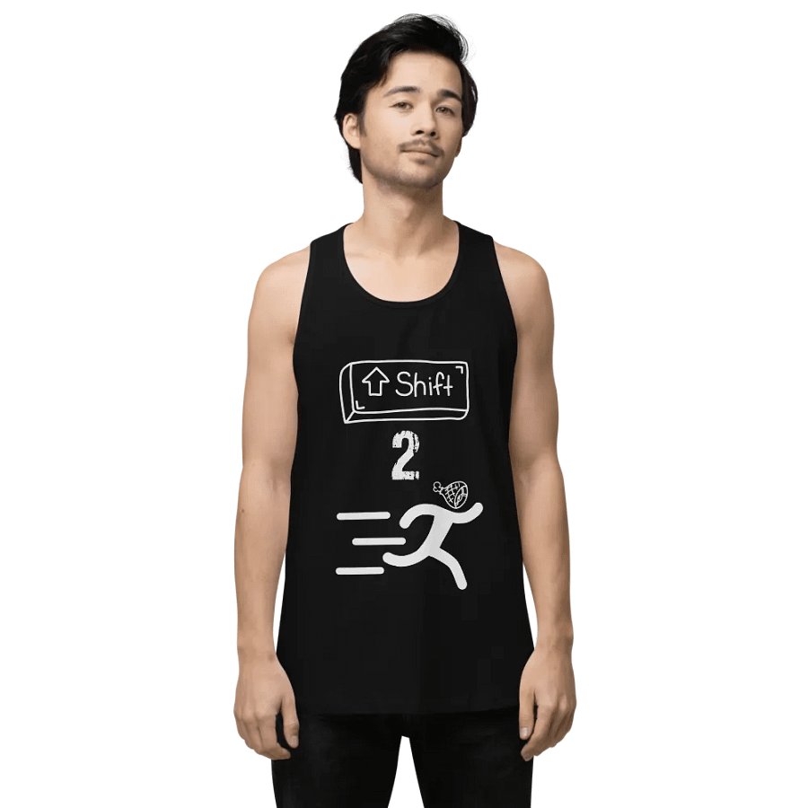 Shift 2 Run! Cotton Heritage Men's Premium Tank Top product image (2)