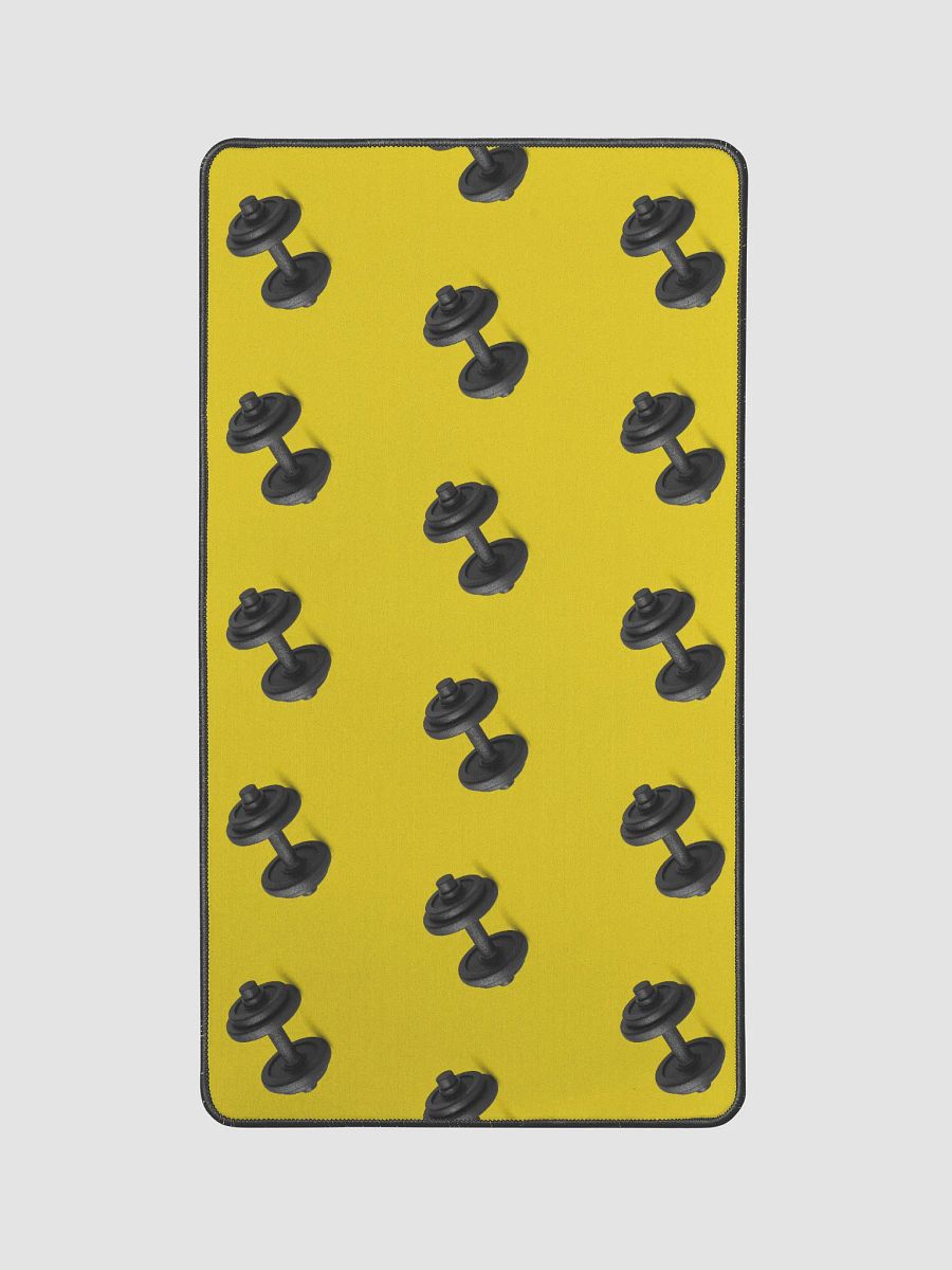 Yellow Dumbbell Desk Mat product image (2)