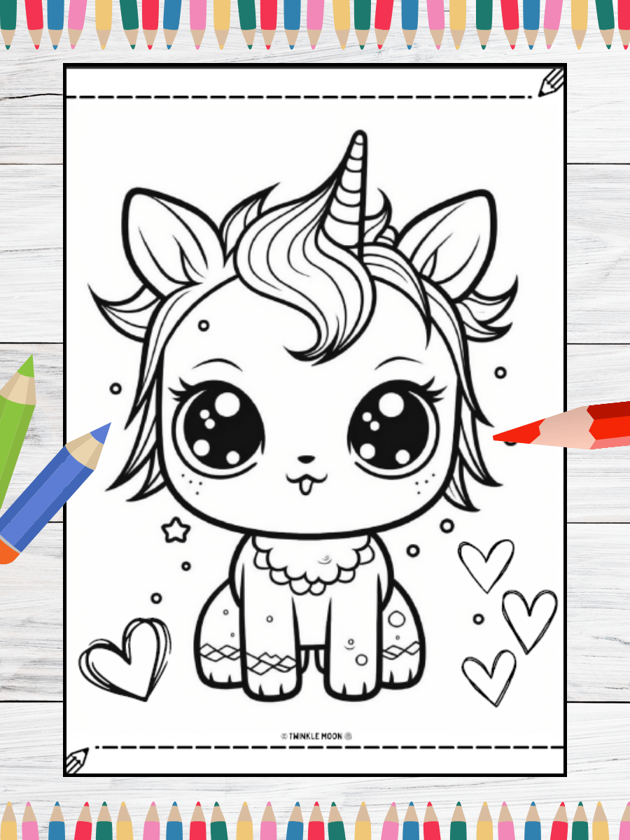 20 Cute Kawaii Coloring Pages#4 (PDF Coloring Pages) product image (3)