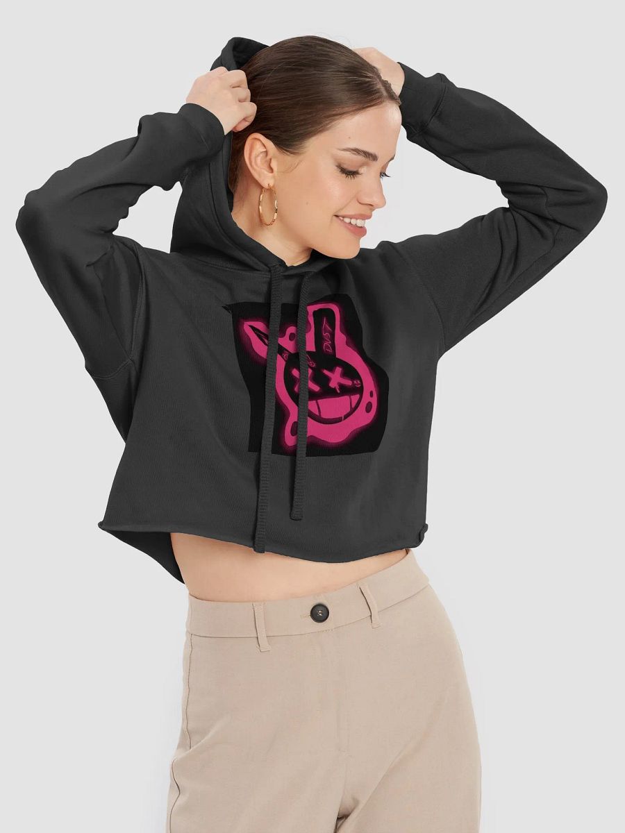 Mischievous Bunny Graffiti Neon Crop Hoodie product image (5)