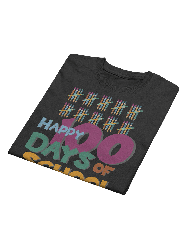 Colorful Happy 100 Days of School Celebration T-Shirt product image (2)