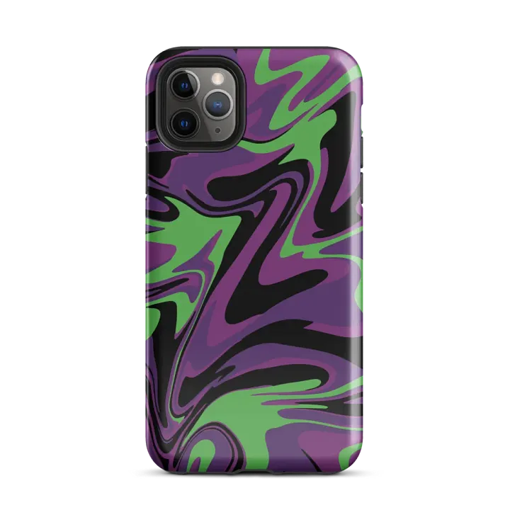 Purple Lime Swirl Tough Case for iPhone® product image (1)