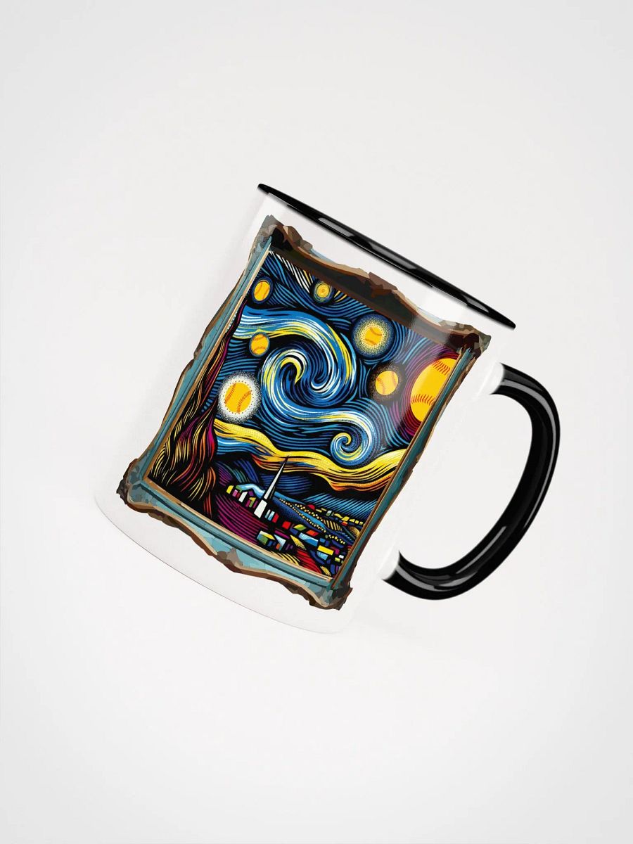 A Softball Starry Night Van Gogh Ceramic Mug product image (28)