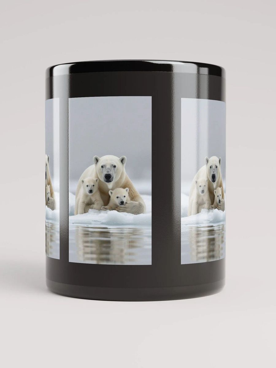 Polar Bear Arctic Reflections Black Glossy Mug product image (9)
