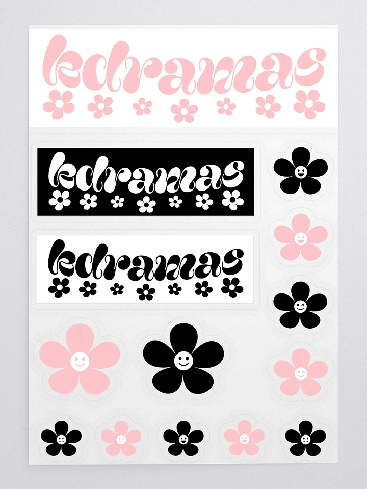 K-Dramas And Daisies Sticker Sheet With Background product image (1)
