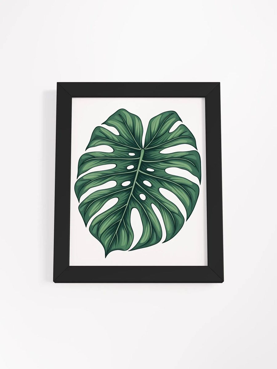 Lush Green Monstera Leaf Framed Poster: A Touch of Nature for Your Home Decor product image (7)