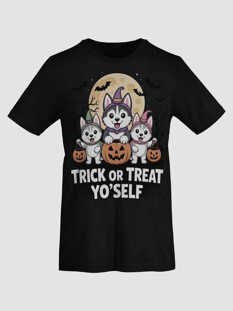 Witchy Huskies Trick-or-Treat T-Shirt product image (72)