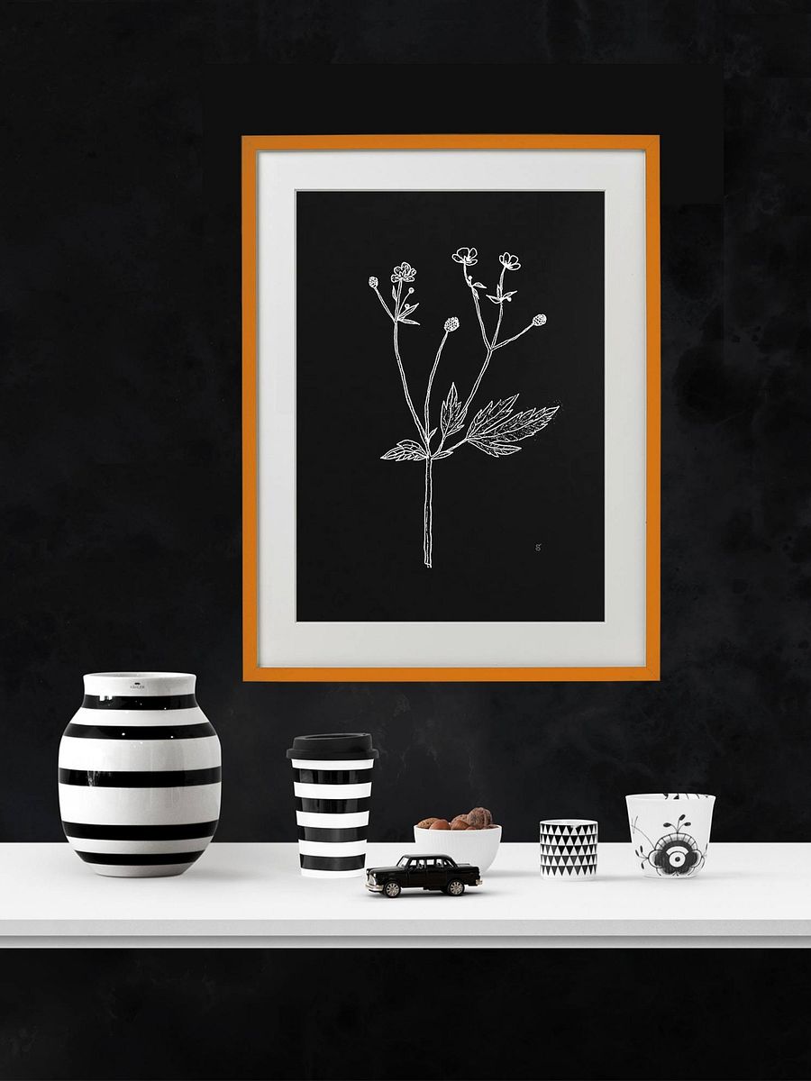 Botanical Bliss Matte Poster - Wild Flowers Dark Stylish product image (6)