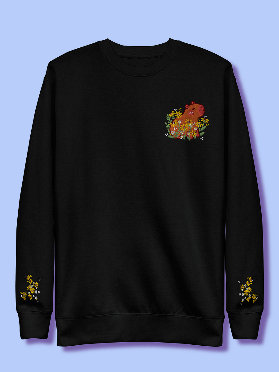 Whimsical Capybara Daisy Sweatshirt product image (1)