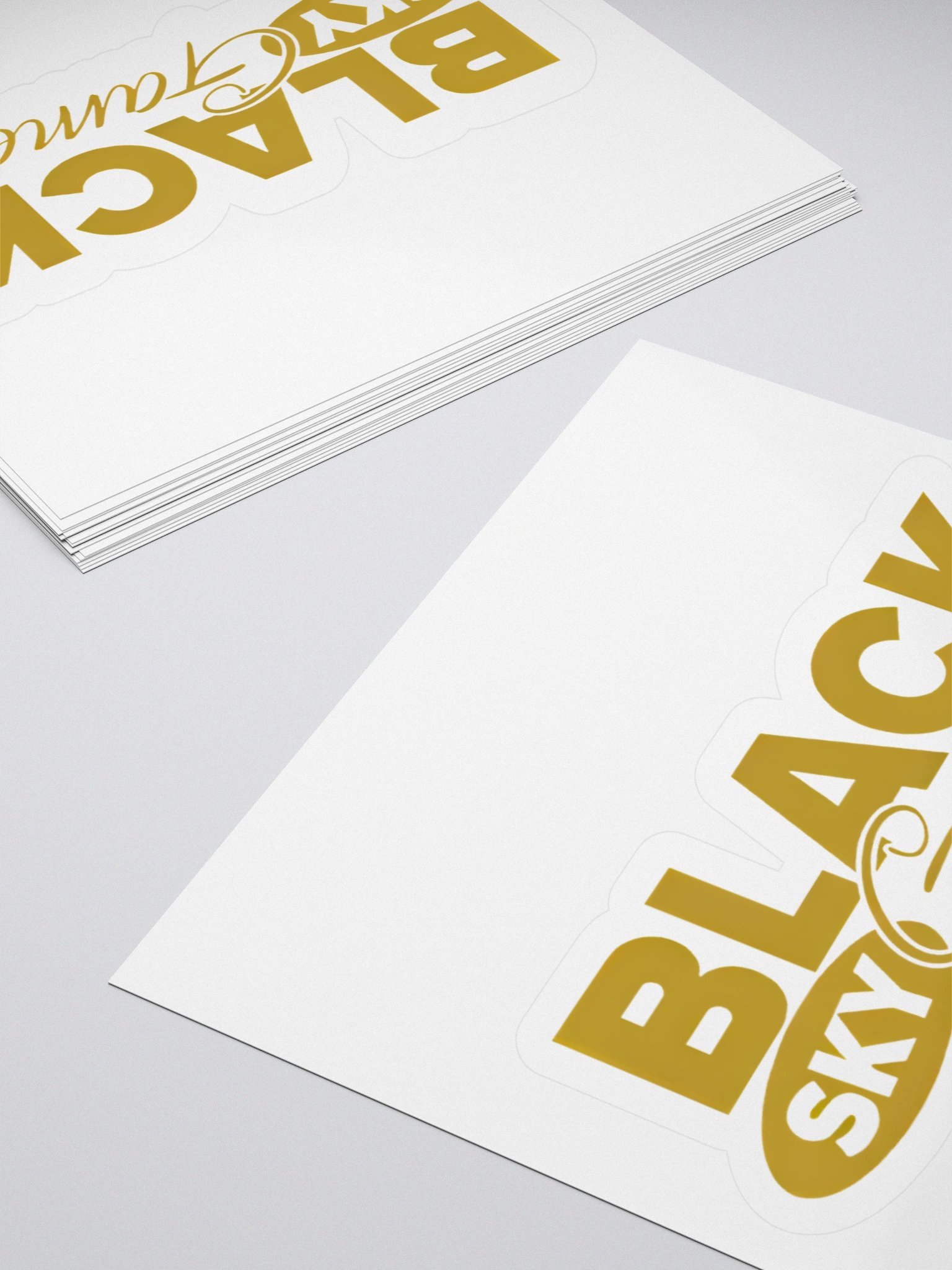 Golden BlackSkyGamers Lettering Kiss Cut Stickers product image (4)