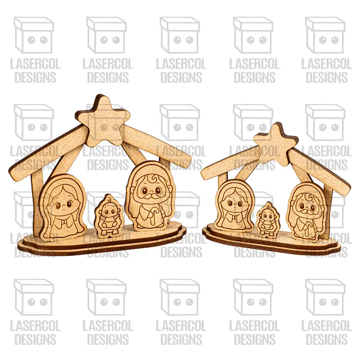Small Nativity Scene Gift Set 2 - Christmas - Laser Cut Files product image (2)