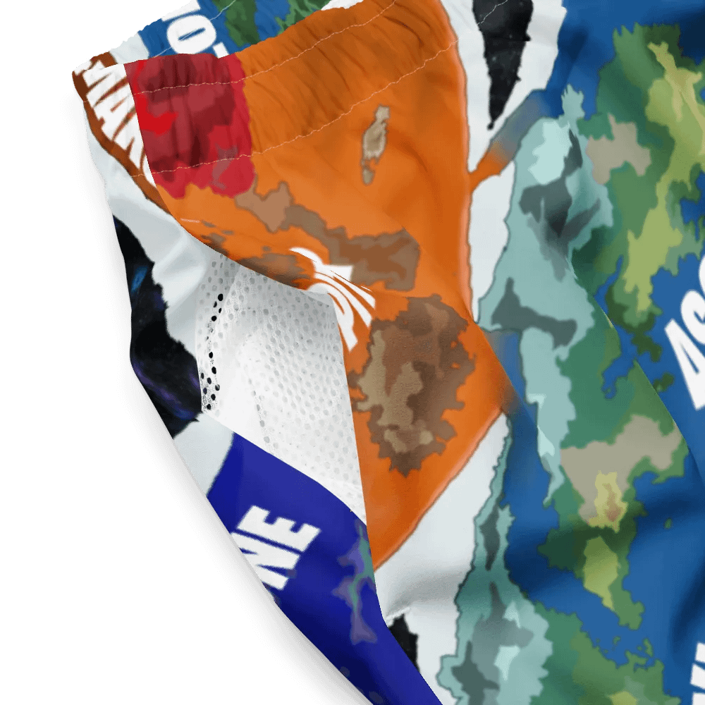 All-Over Print Swim Trunks Beyond The Ice Wall Map product image (4)