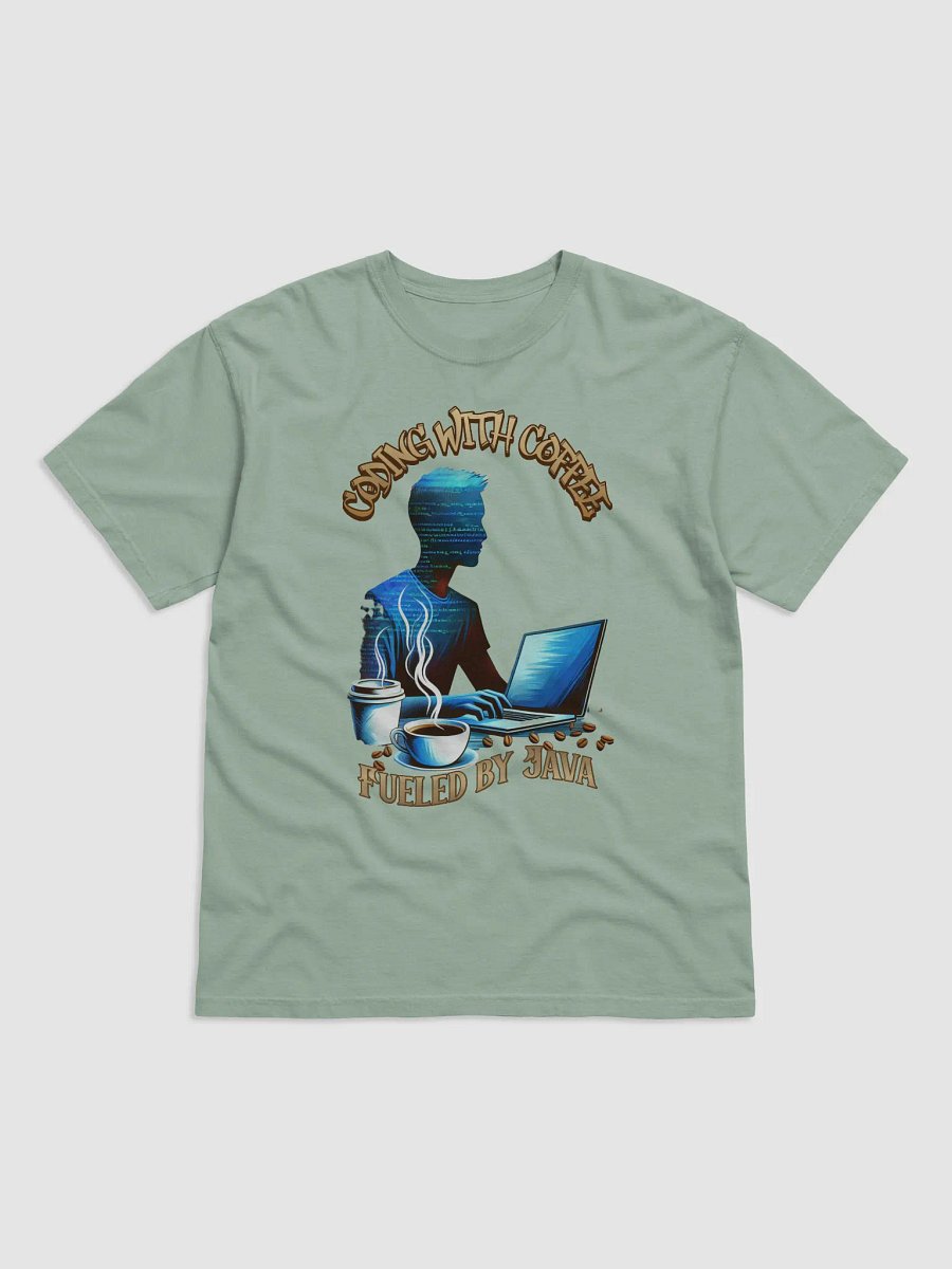 Coding with Coffee Fueled by Java Silhouette T-Shirt product image (12)